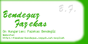 bendeguz fazekas business card